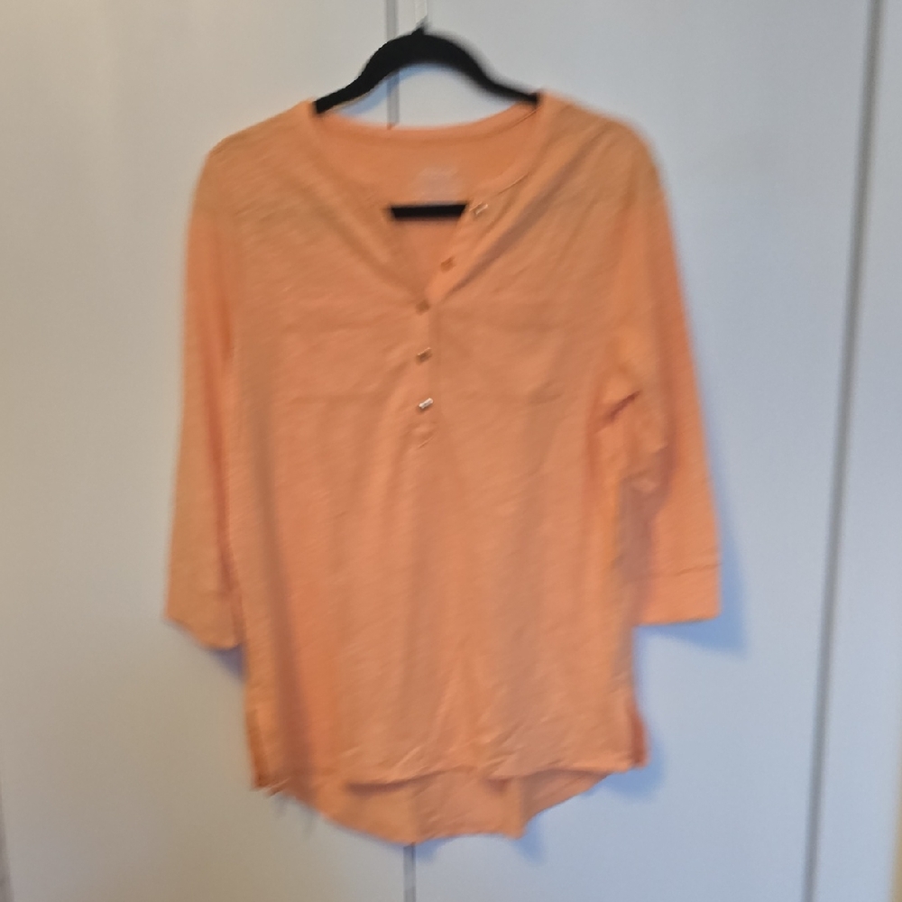 Chico's Peach Button-Down Shirt